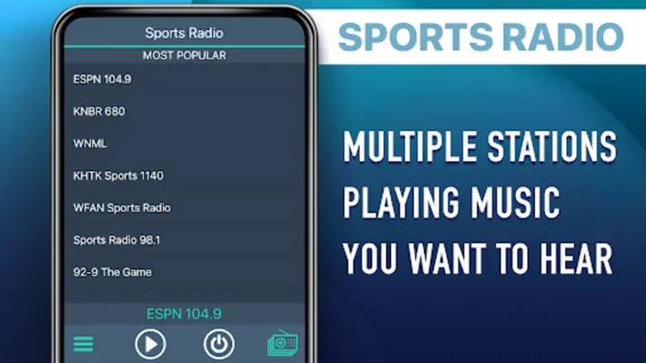 Sports Radio Favorites android App screenshot 0